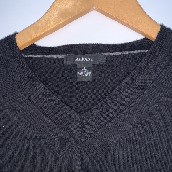 Alfani Vneck Sweater Black Large - Picture 2 of 3
